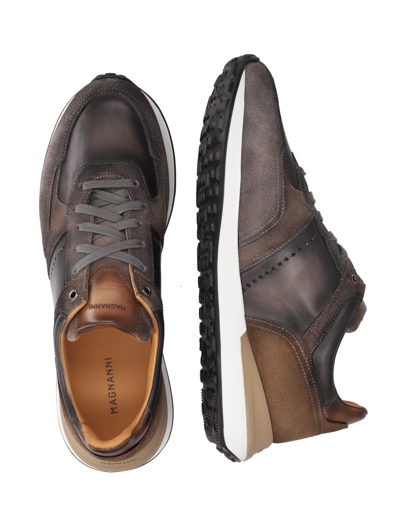 Magnanni-Lederkombination-Schnürer-elegant-grau