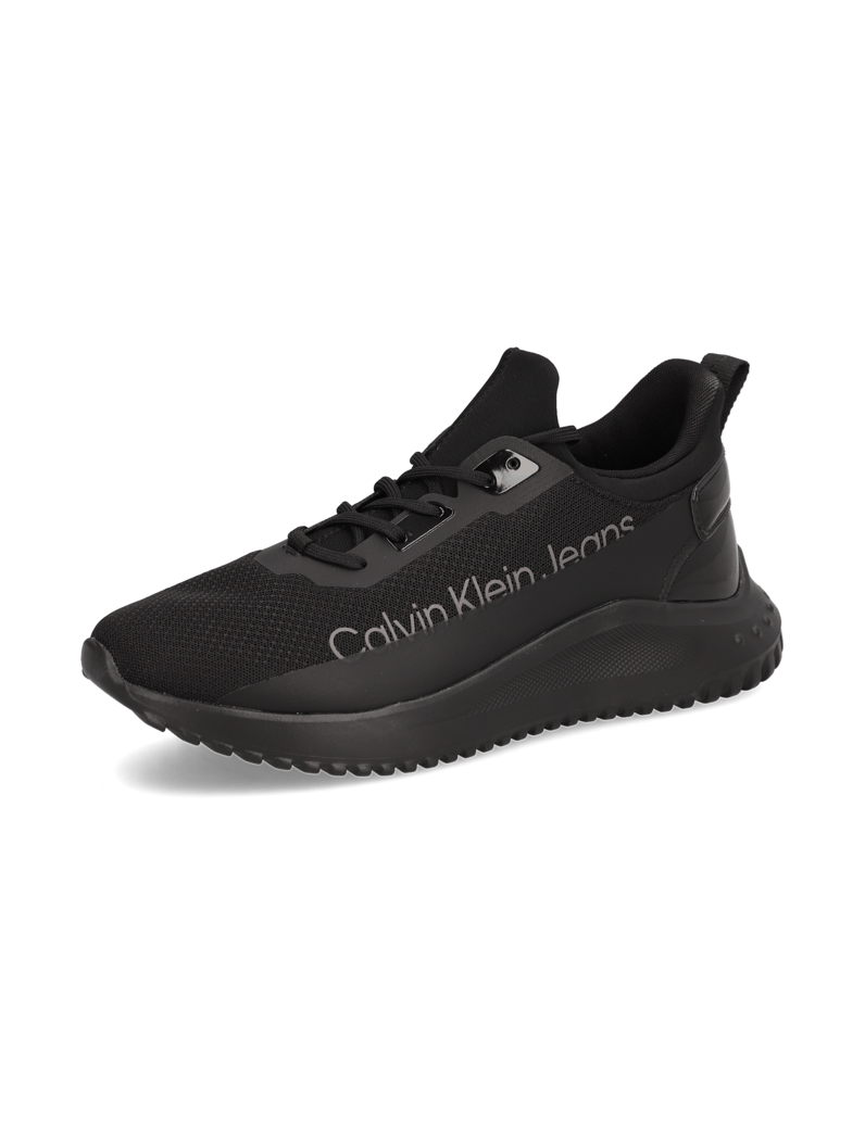 CALVIN-KLEIN-JEANS-EVA-RUN-SLIPON-LACE-MIXIN-LUM-schwarz