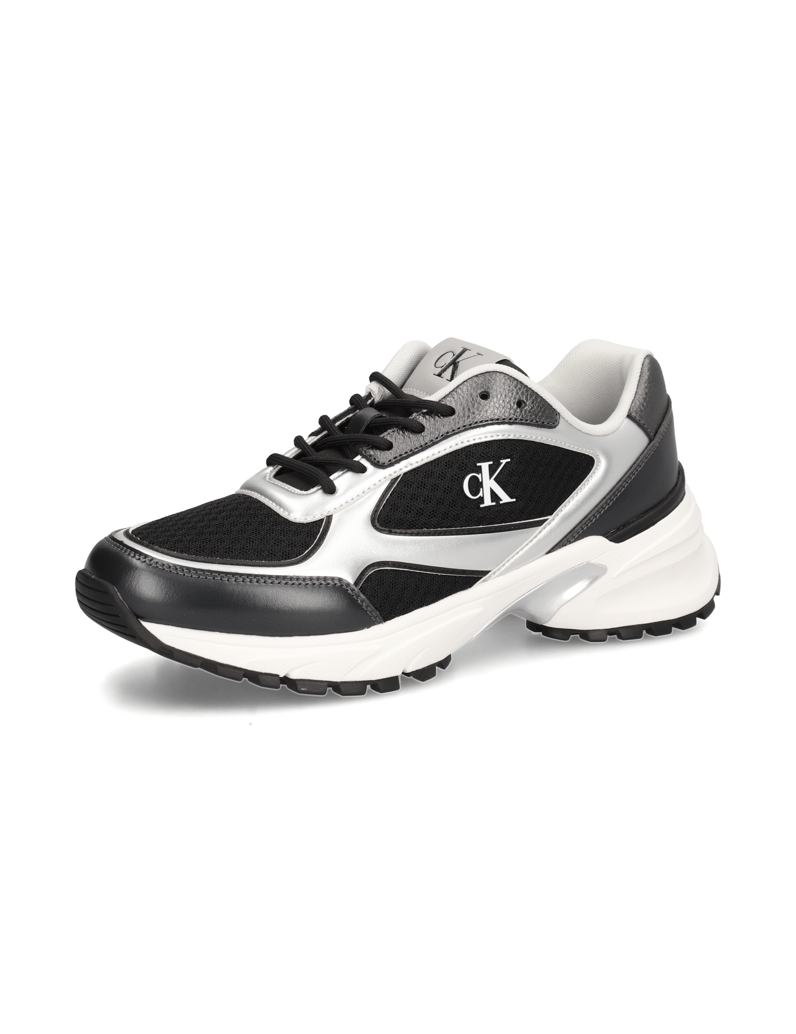 CALVIN-KLEIN-JEANS-HIKE-RUNNER-LACEUP-MESH-MIX-MET-črna