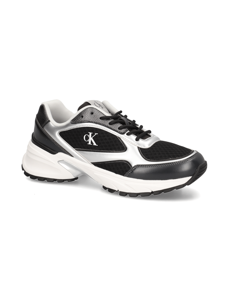 CALVIN-KLEIN-JEANS-HIKE-RUNNER-LACEUP-MESH-MIX-MET-črna