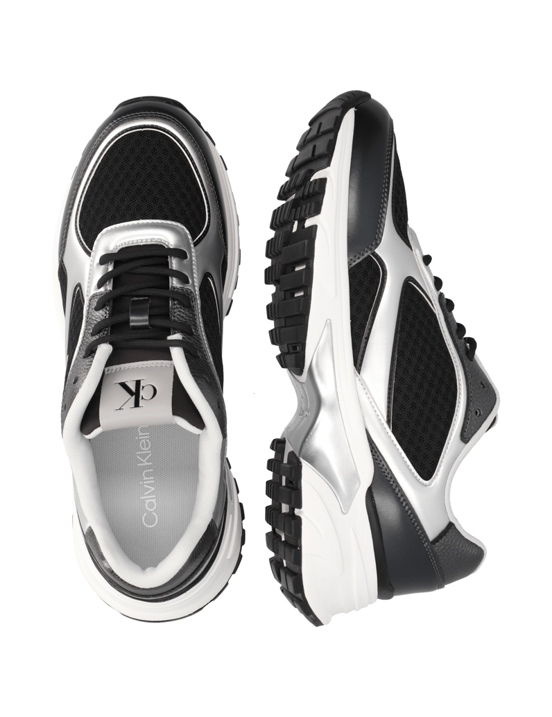 CALVIN-KLEIN-JEANS-HIKE-RUNNER-LACEUP-MESH-MIX-MET-črna