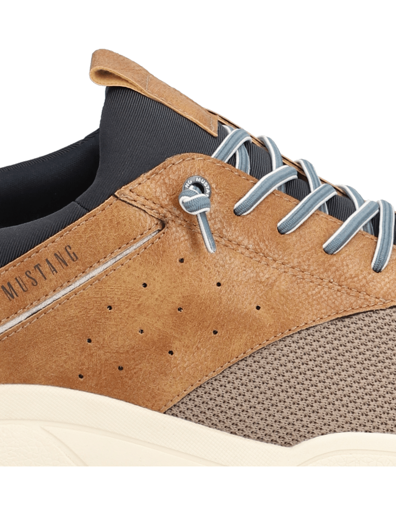Mustang-športni-čevlji-na-vezalke-bež