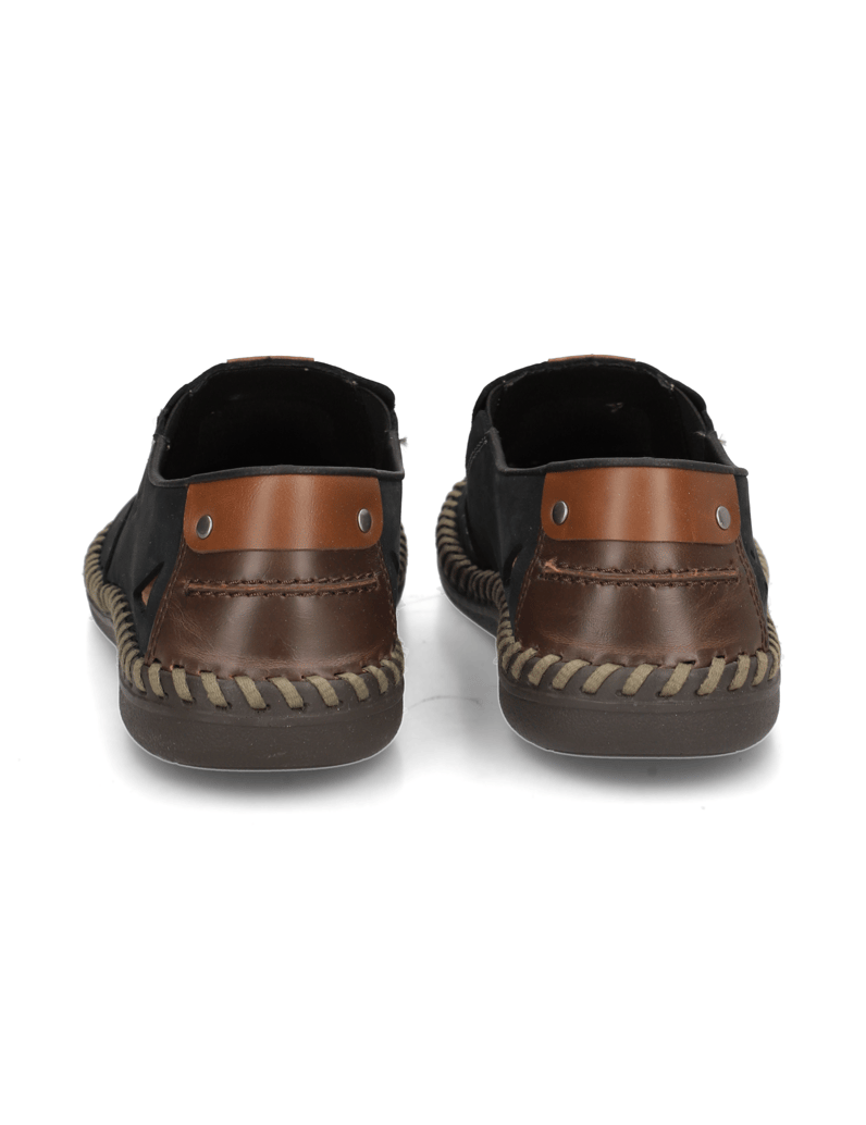 Rieker-hladká-kůže-sportovní-nazouvací-bot-modrá