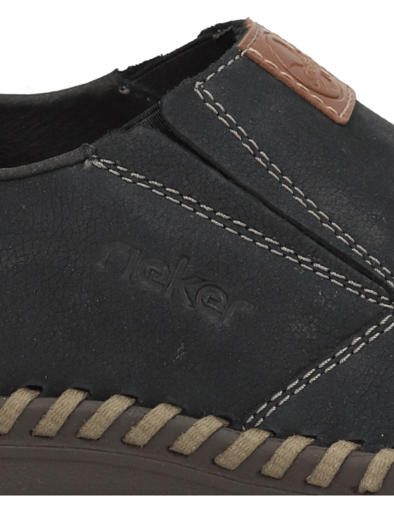 Rieker-hladká-kůže-sportovní-nazouvací-bot-modrá