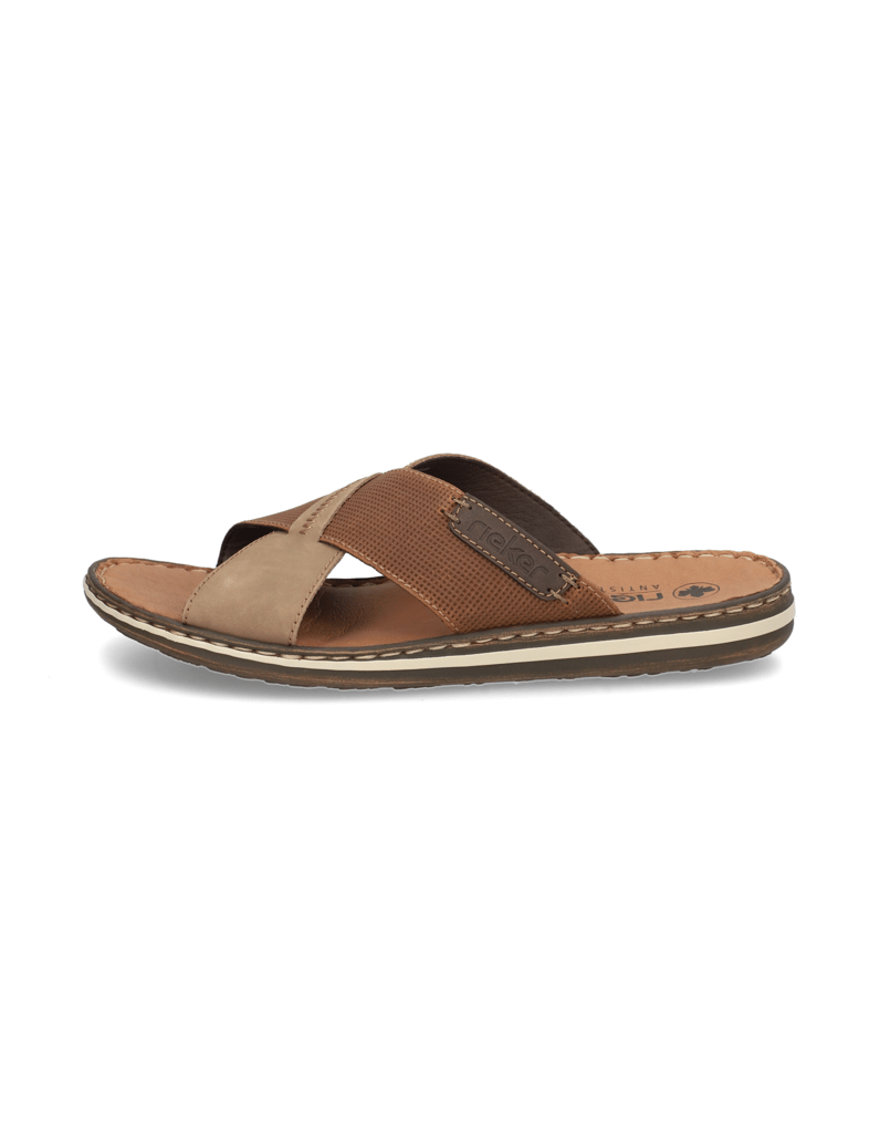 Rieker-Lederkombination-Pantoffel