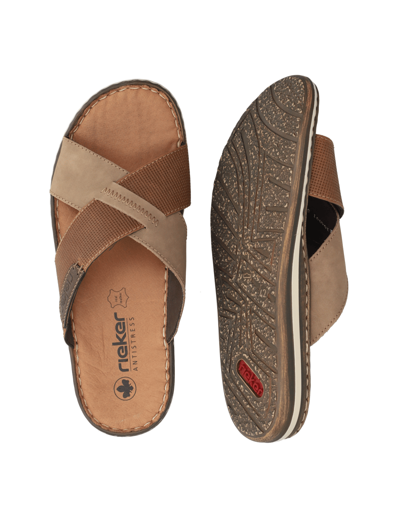 Rieker-Lederkombination-Pantoffel