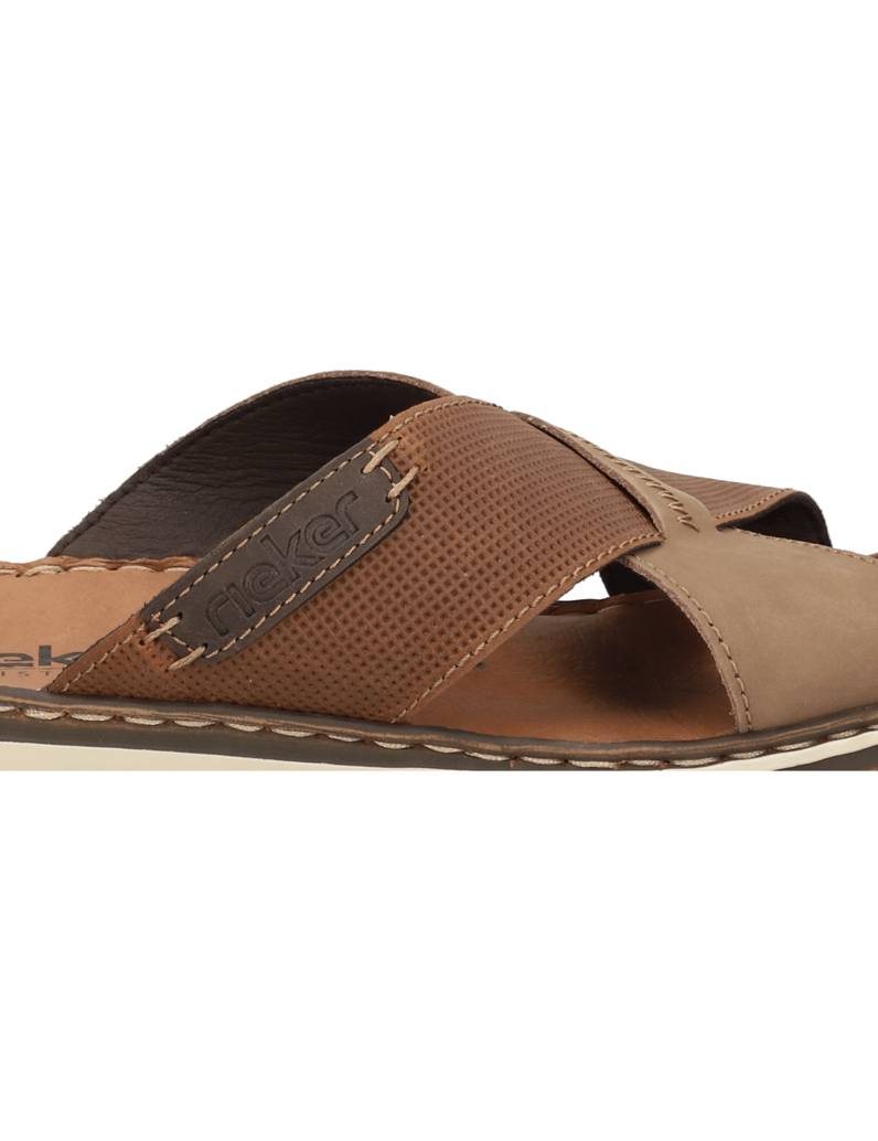 Rieker-Lederkombination-Pantoffel