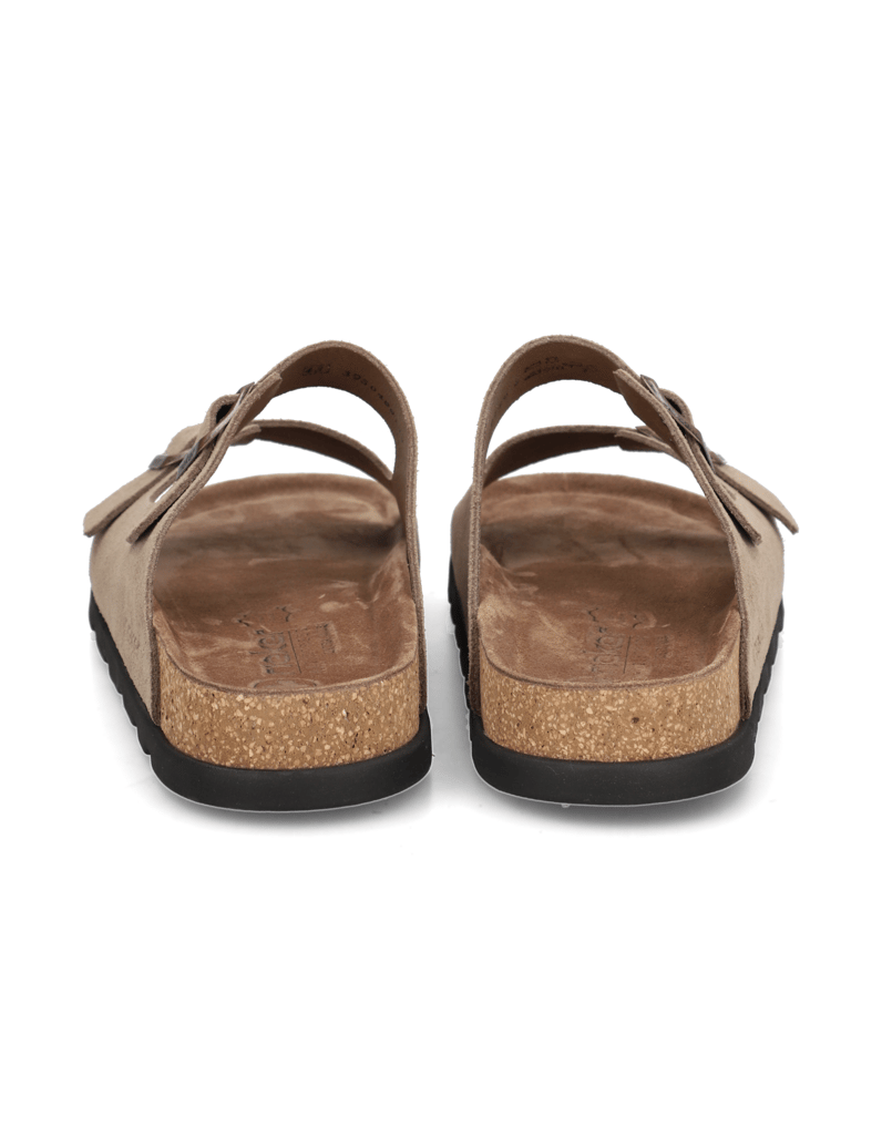 Rieker-Veloursleder-Pantoffel-braun