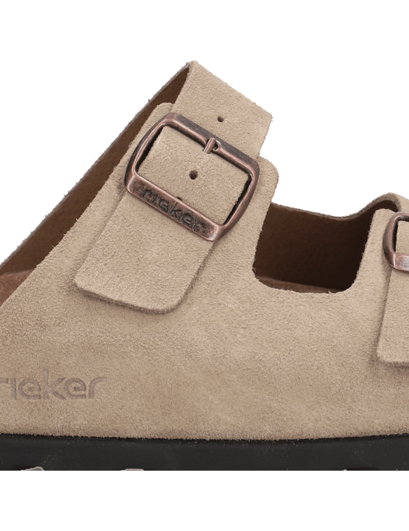 Rieker-Veloursleder-Pantoffel-braun