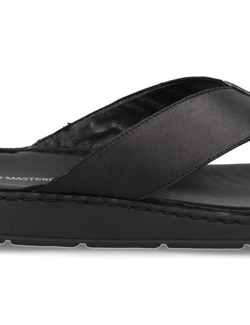 Master-Class-hladká-kůže-pantofle-černá