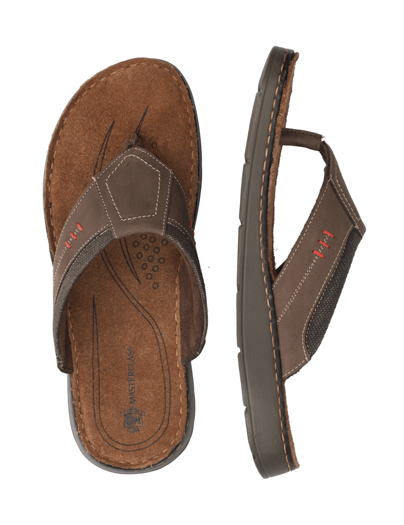 Master-Class-Lederkombination-Pantoffel-braun