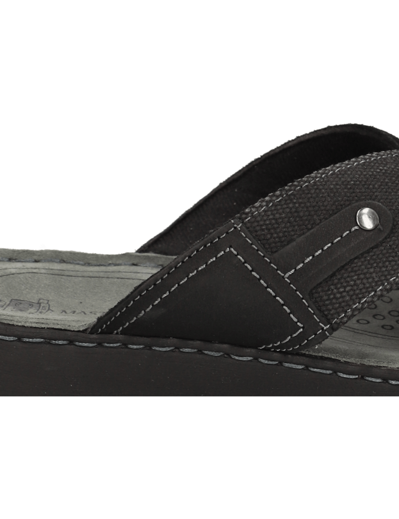 Master-Class-kombinace-kůže-pantofle-černá