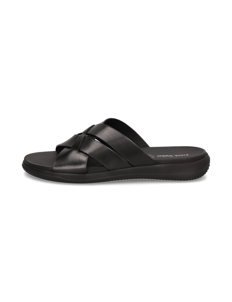 Frank-Walker-hladká-kůže-pantofle-černá