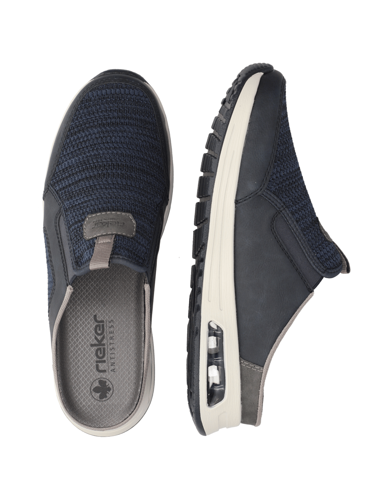 Rieker-Textil-Pantoffel-blau