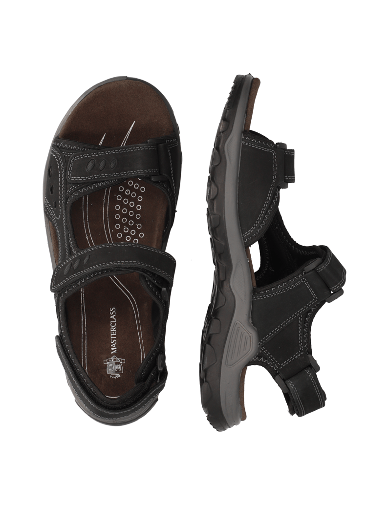 Master-Class-klasické-sandály---nubuk-černá