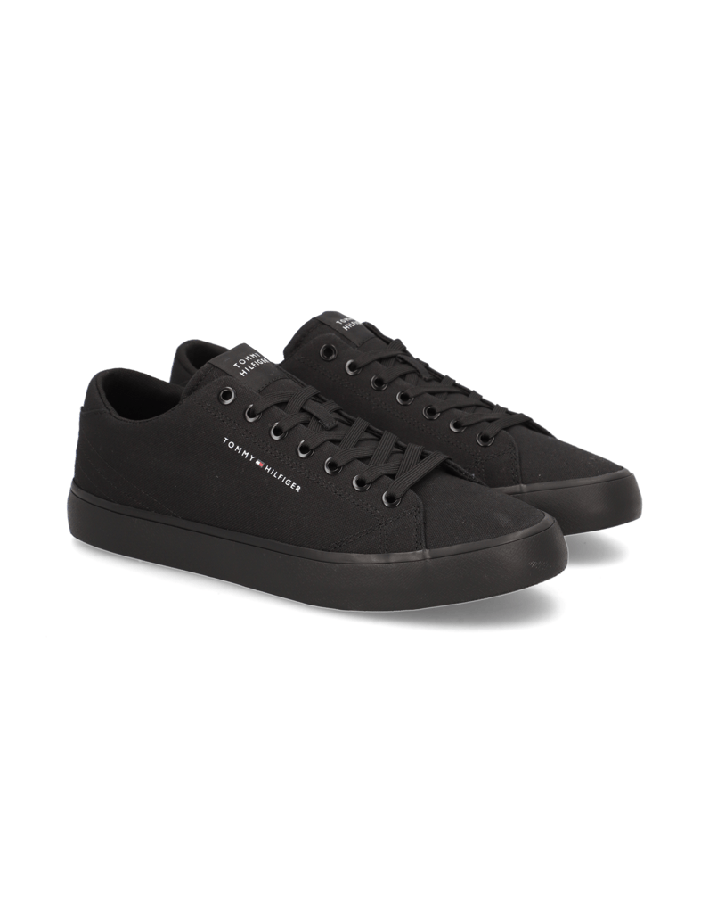 Tommy-Hilfiger-TH-HI-VULC-LOW-CANVAS-črna