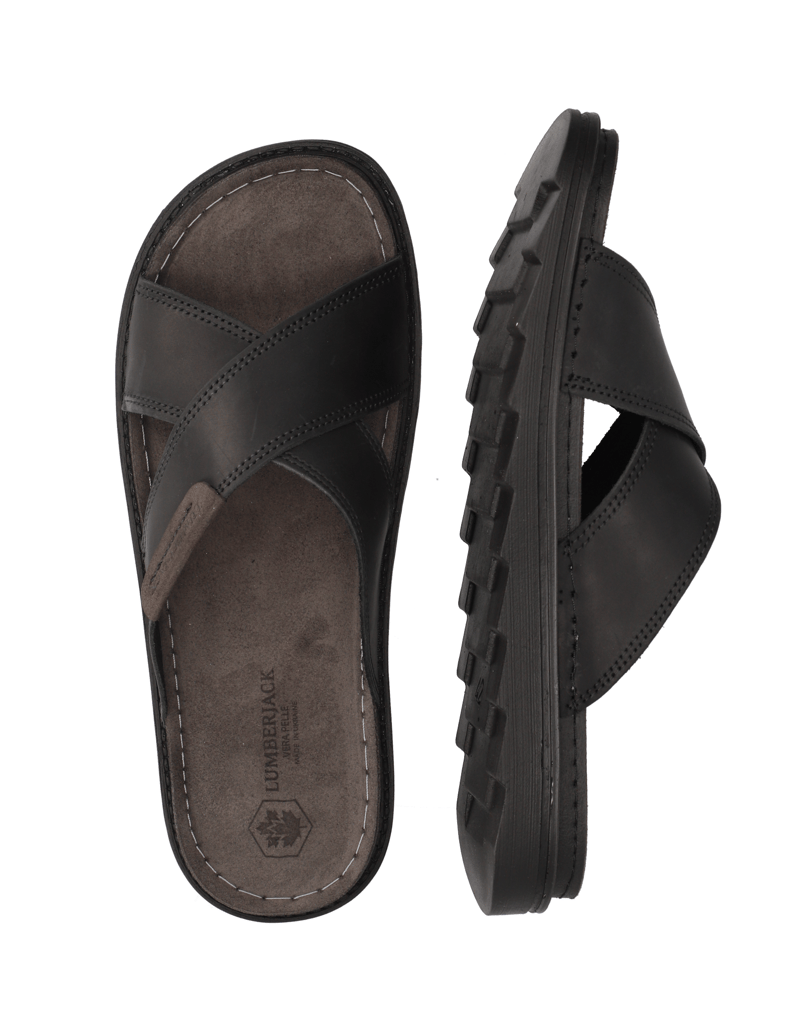 Lumberjack-hladká-kůže-pantofle