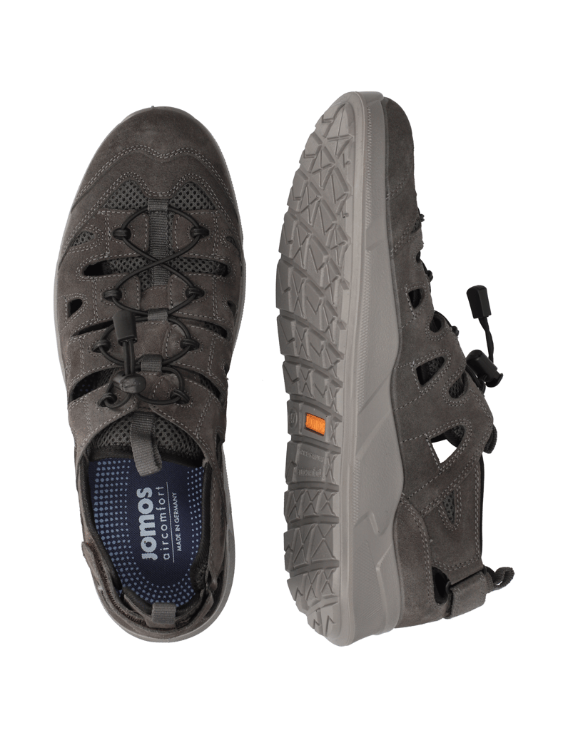 Jomos-velur-sandály-šedá