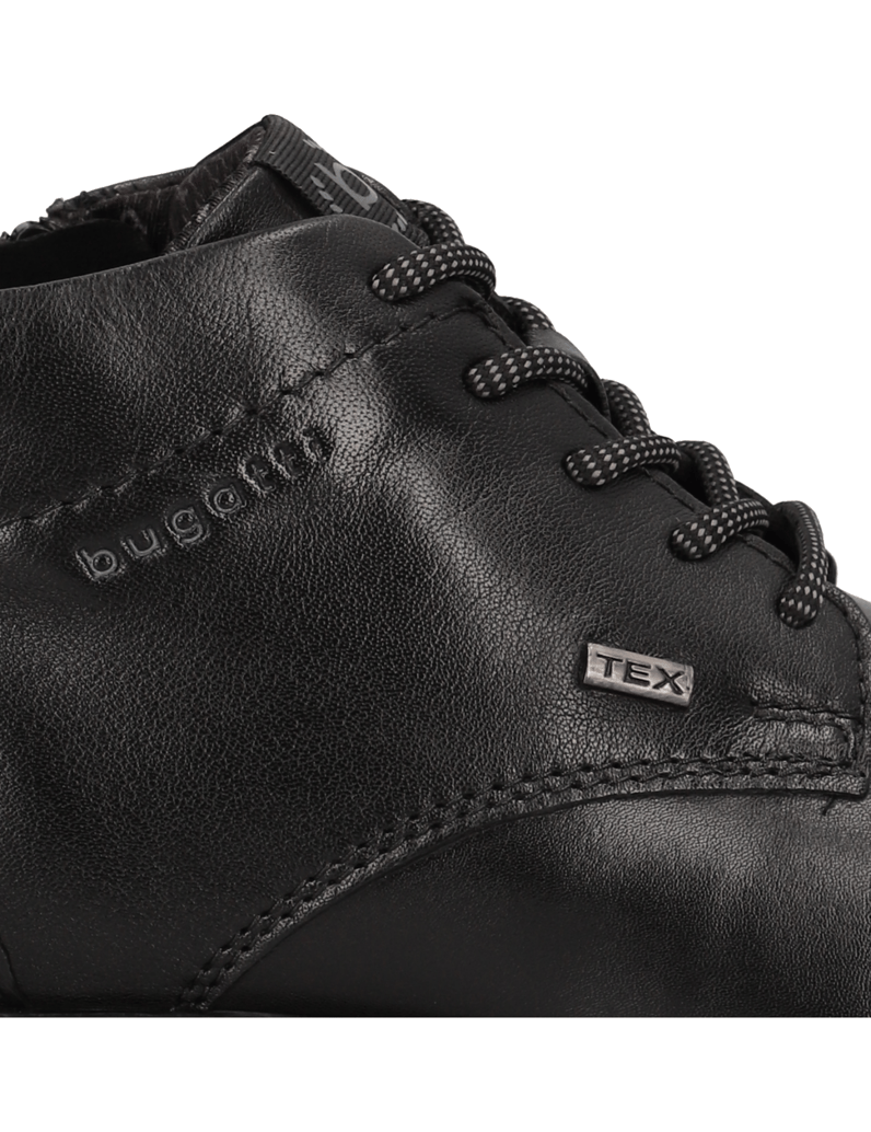 BUGATTI-hladká-kůže-kotníčkové-boty-černá