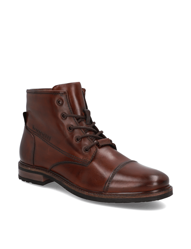 BUGATTI-elegantná-členková-obuv-hnedá