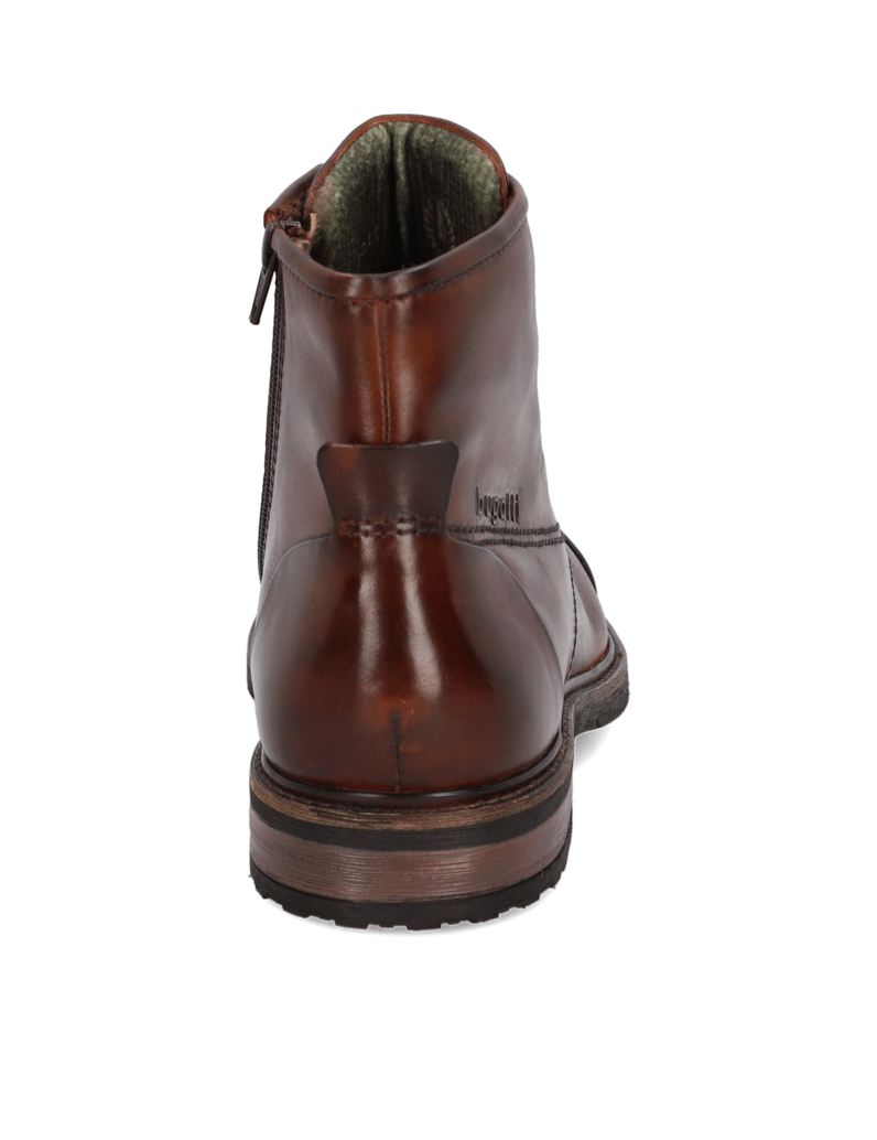 BUGATTI-elegantná-členková-obuv-hnedá