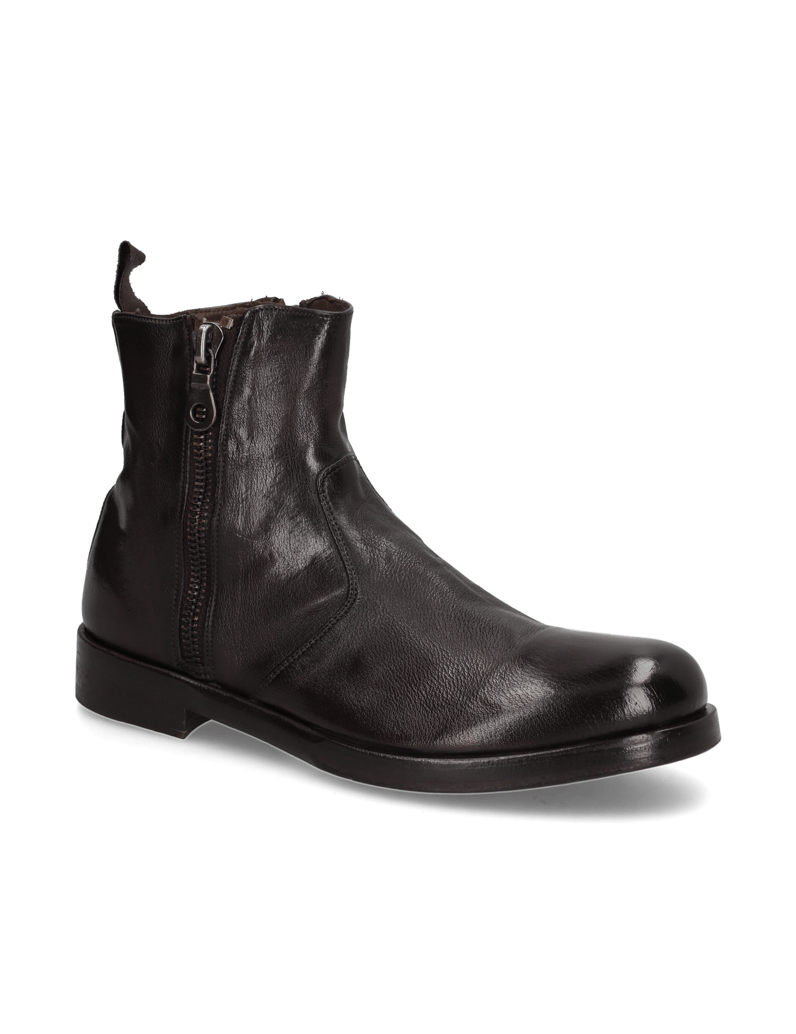 Rolando-Sturlini-Glattleder-Stiefelette-grau