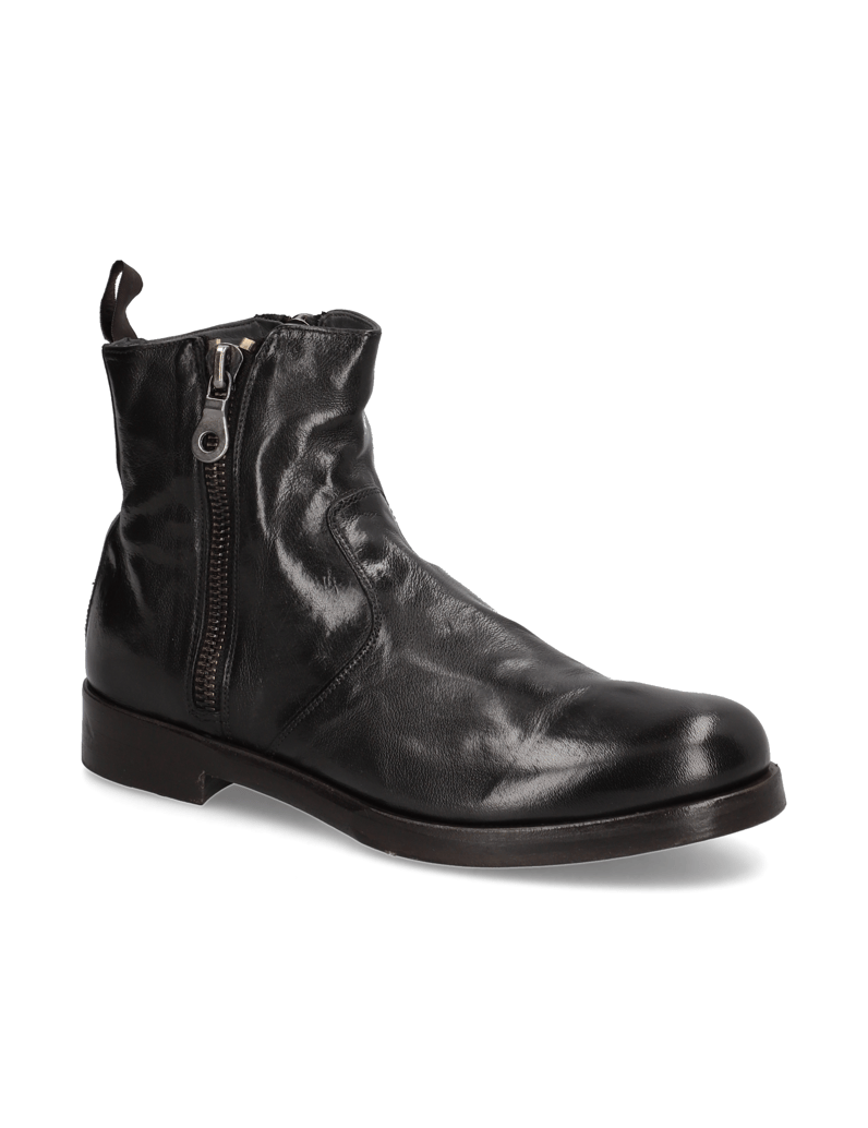 Rolando-Sturlini-Glattleder-Stiefelette-grau