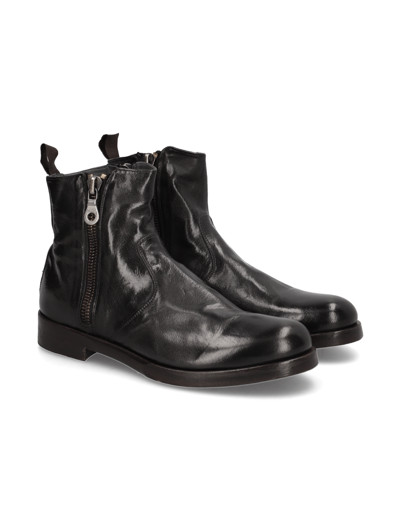 Rolando-Sturlini-Glattleder-Stiefelette-grau