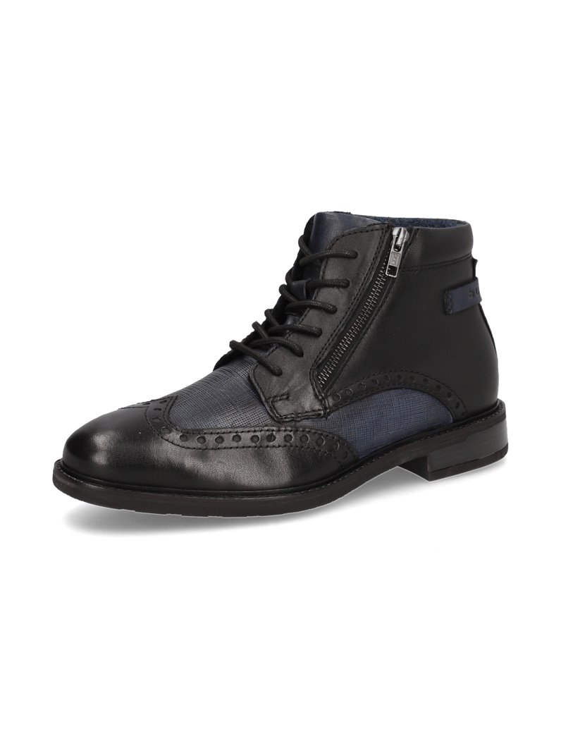 BUGATTI-elegantná-členková-obuv-čierna