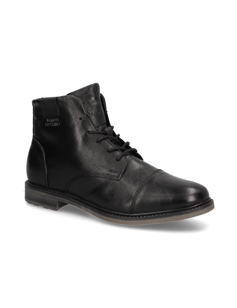 BUGATTI-snurovacie-čižmičky-čierna