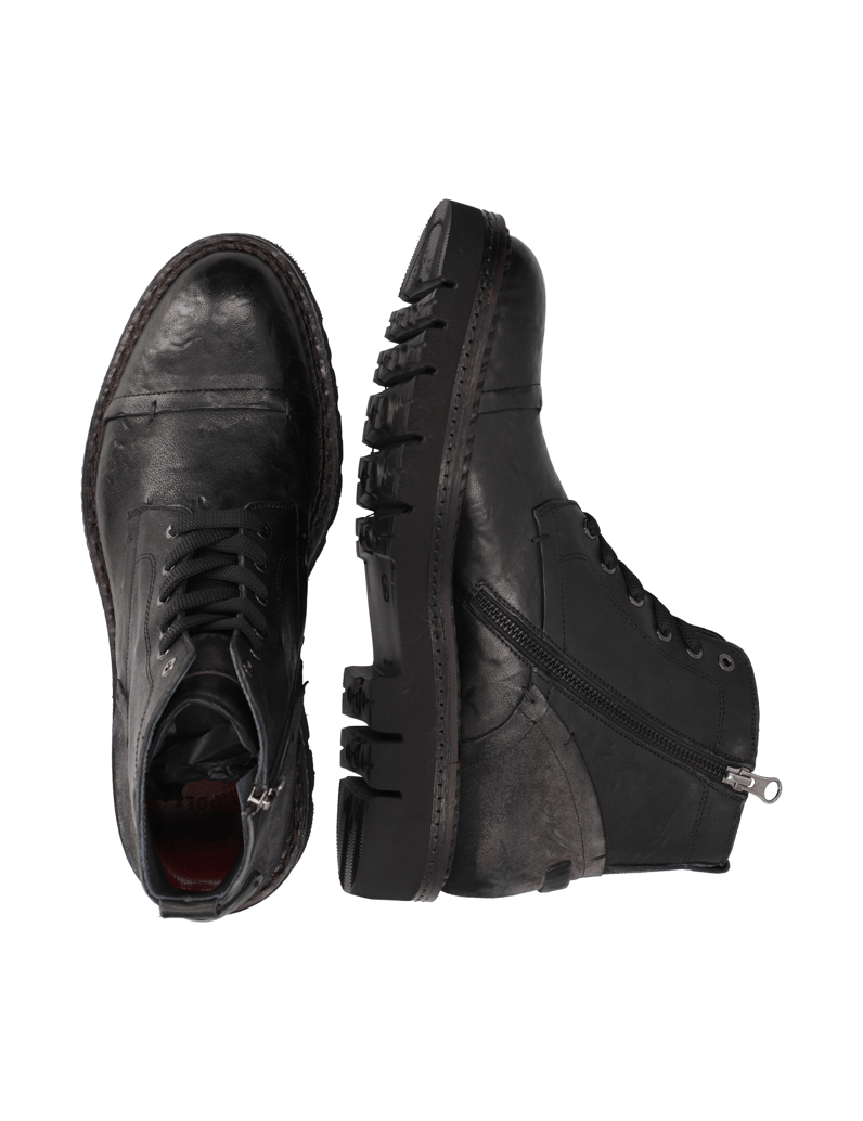 D.H.Pollak-Glattleder-Boot-črna