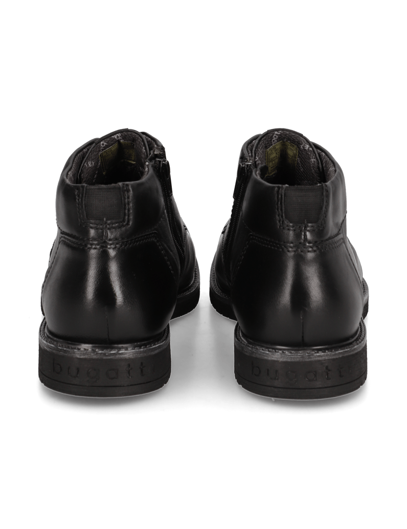 BUGATTI-hladká-koža-členková-obuv-čierna