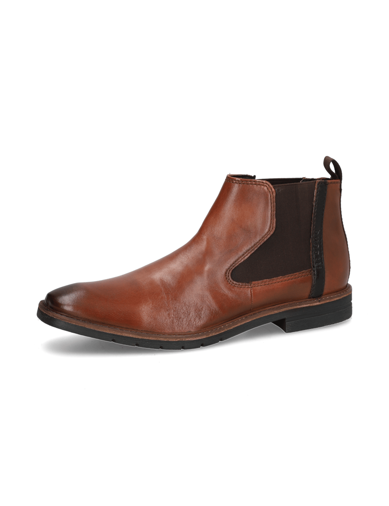 BUGATTI-Glattleder-Chelsea-Boot-cognac