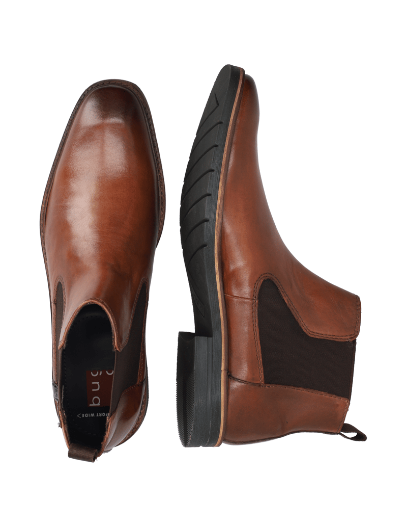 BUGATTI-Glattleder-Chelsea-Boot-cognac