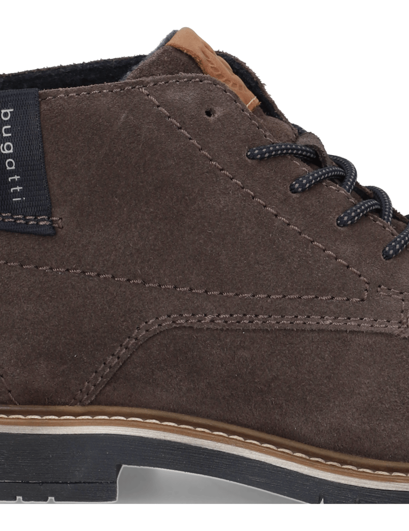 BUGATTI-velur-kotníčkové-boty-šedá