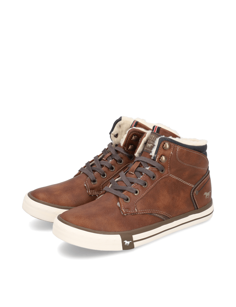 Mustang-kotníčkové-boty-hnědá