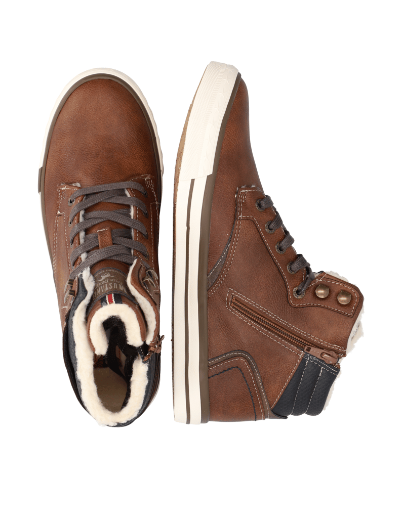 Mustang-kotníčkové-boty-hnědá