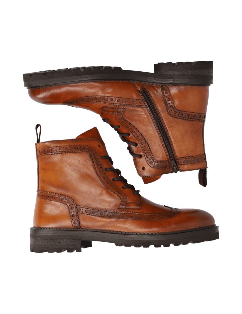 Pat-Calvin-hladká-kůže-šněrovací-polokozačky