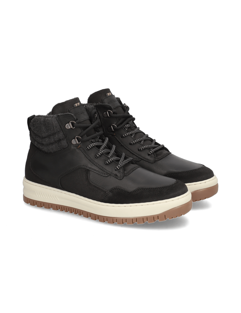 Pat-Calvin-Lederkombination-Sneaker-Mid-Cut-hnědá