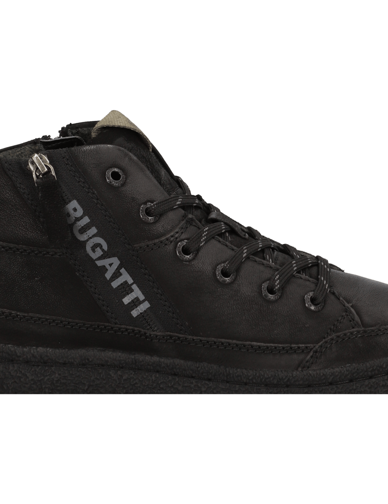 BUGATTI-DENIM-nubuk-kotníčkové-boty-černá