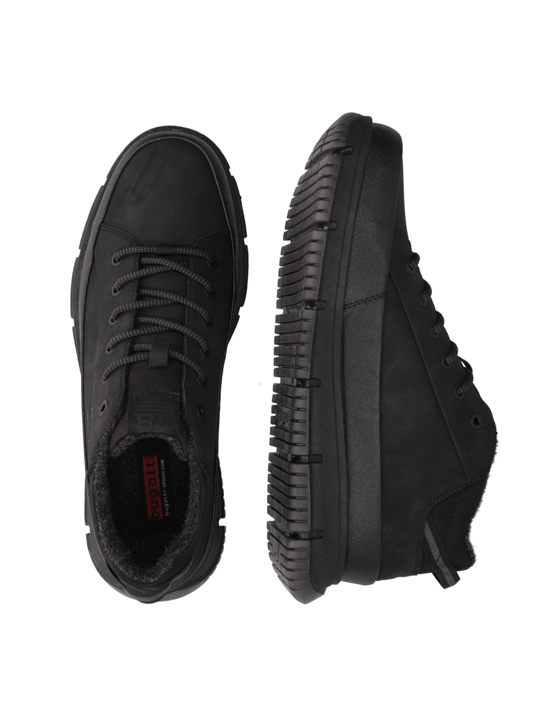 BUGATTI-DENIM-Imitácia-kože-kotníčkové-boty-černá