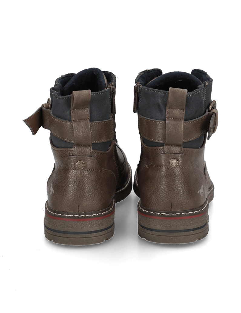 Mustang-imitácia-kože-členková-obuv-hnedá