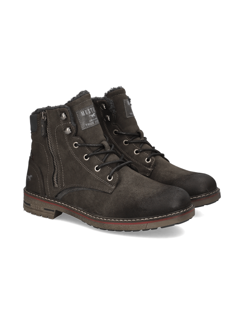 Mustang-imitácia-kože-členková-obuv-hnedá