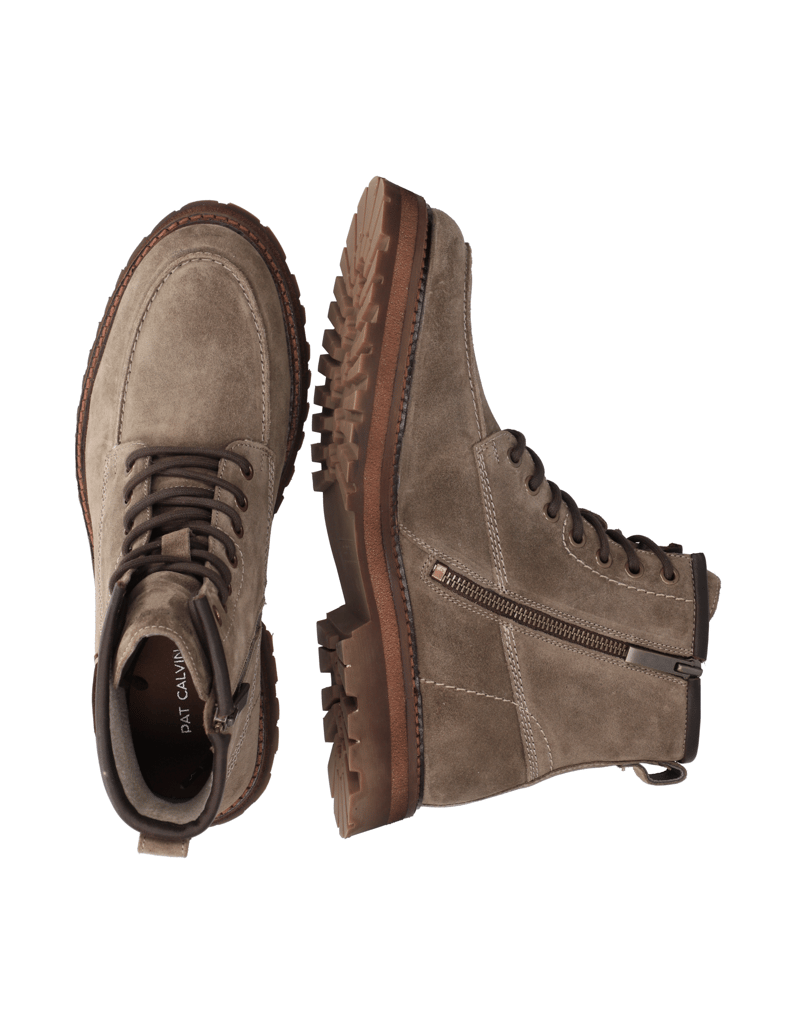 Pat-Calvin-velur-kotníčkové-boty-hnědá