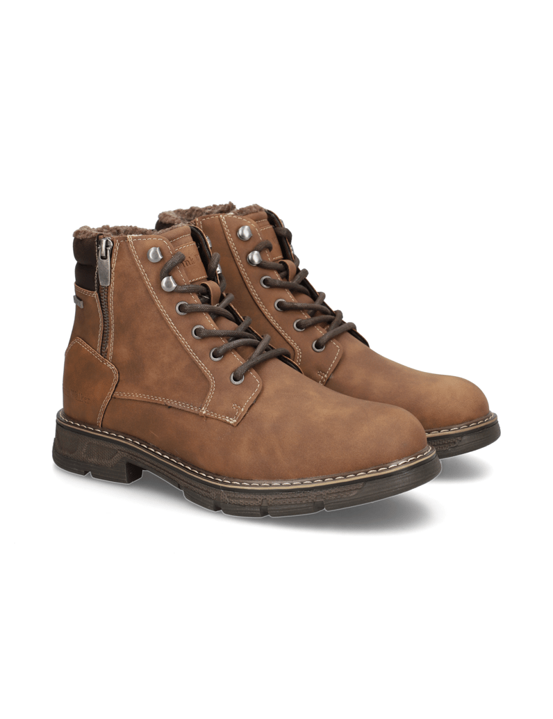 Frank-Walker-imitácia-kože-členková-obuv-hnedá