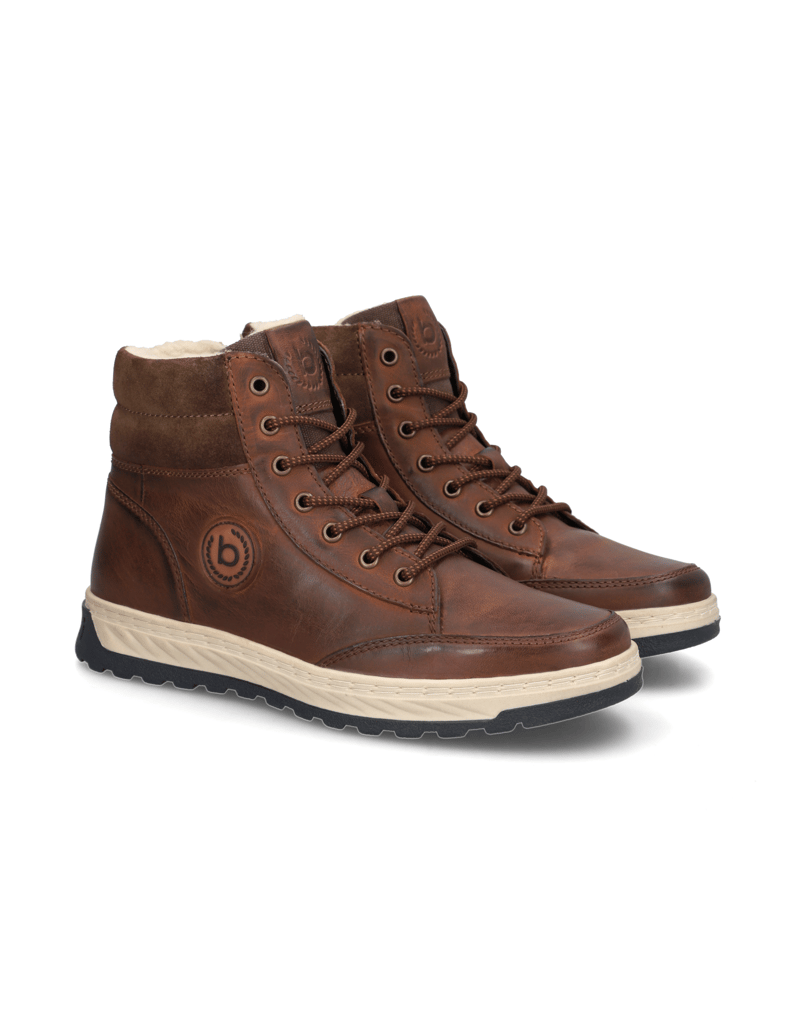 BUGATTI-DENIM-členková-obuv-hnedá