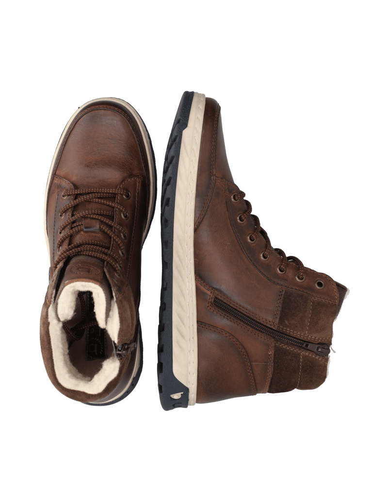 BUGATTI-DENIM-členková-obuv-hnedá