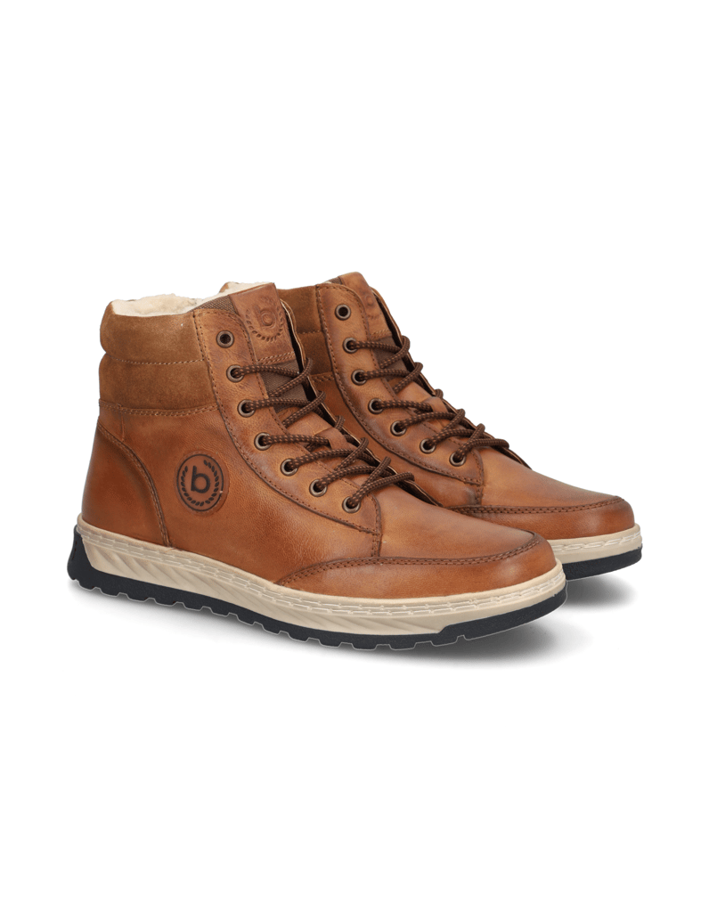 BUGATTI-DENIM-členková-obuv-hnedá