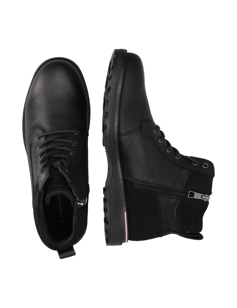 Tommy-Hilfiger-CORPORATE-W-LTH-LACE-BOOT-čierna