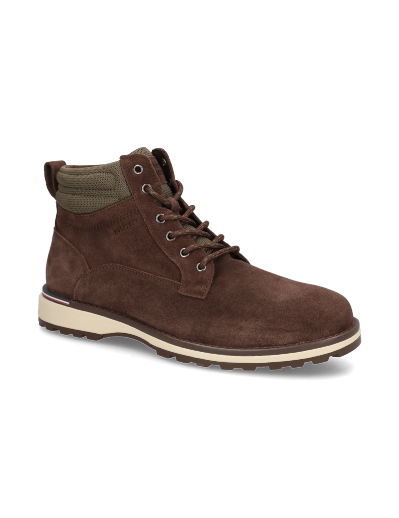 Tommy-Hilfiger-CORPORATE-W-SUEDE-LACEBOOT-hnedá